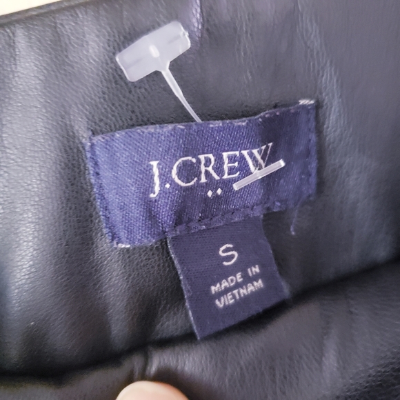 J.Crew Womens S Mid Rise Faux Leather Legging - Black - Picture 3 of 8